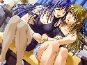 Dos lesbianas de sexo de anime 